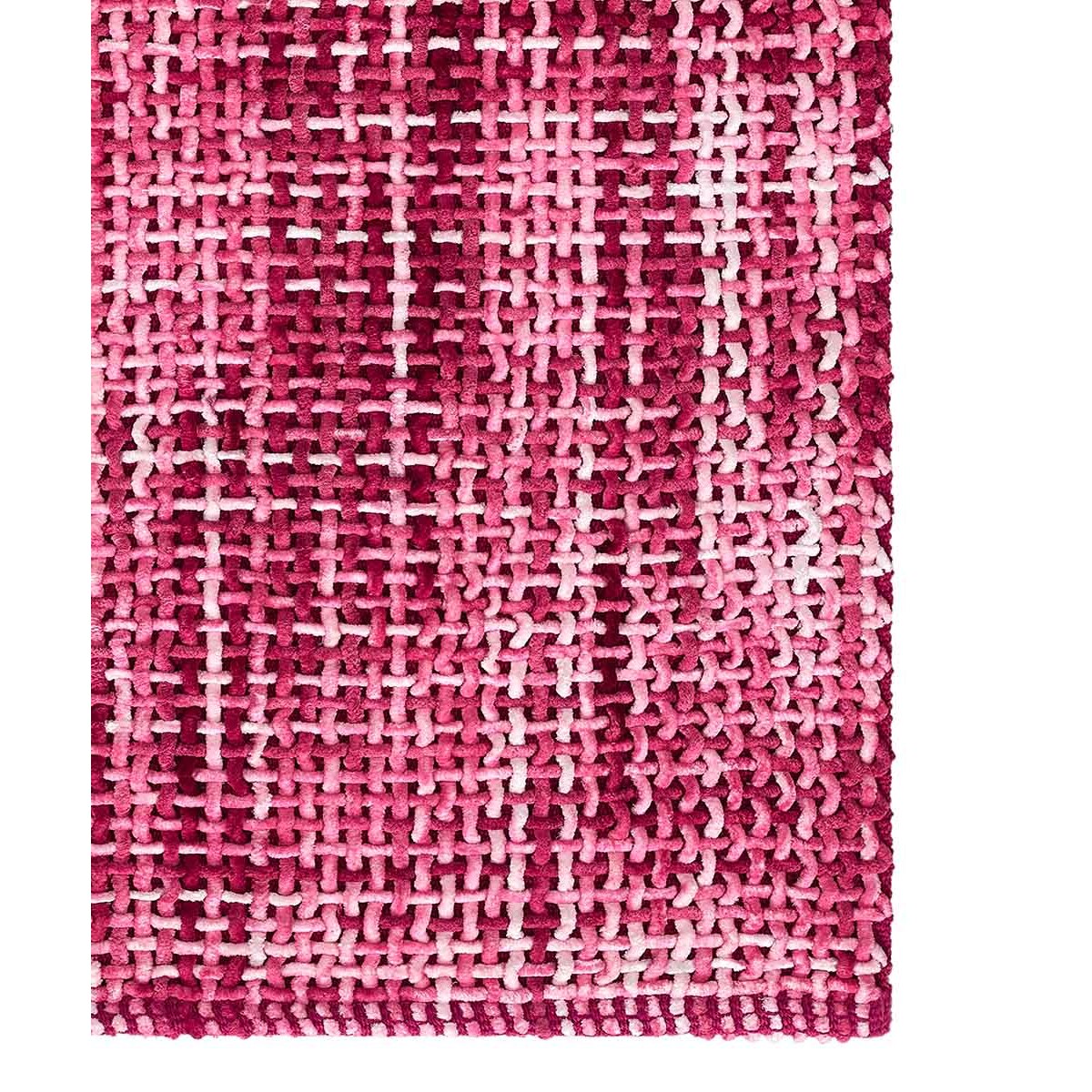 Tappeto bagno CRAZY FUCSIA in microfibra misto cotone, morbido antiscivolo lavabile in lavatrice, tappetino lavabo sanitari bagno