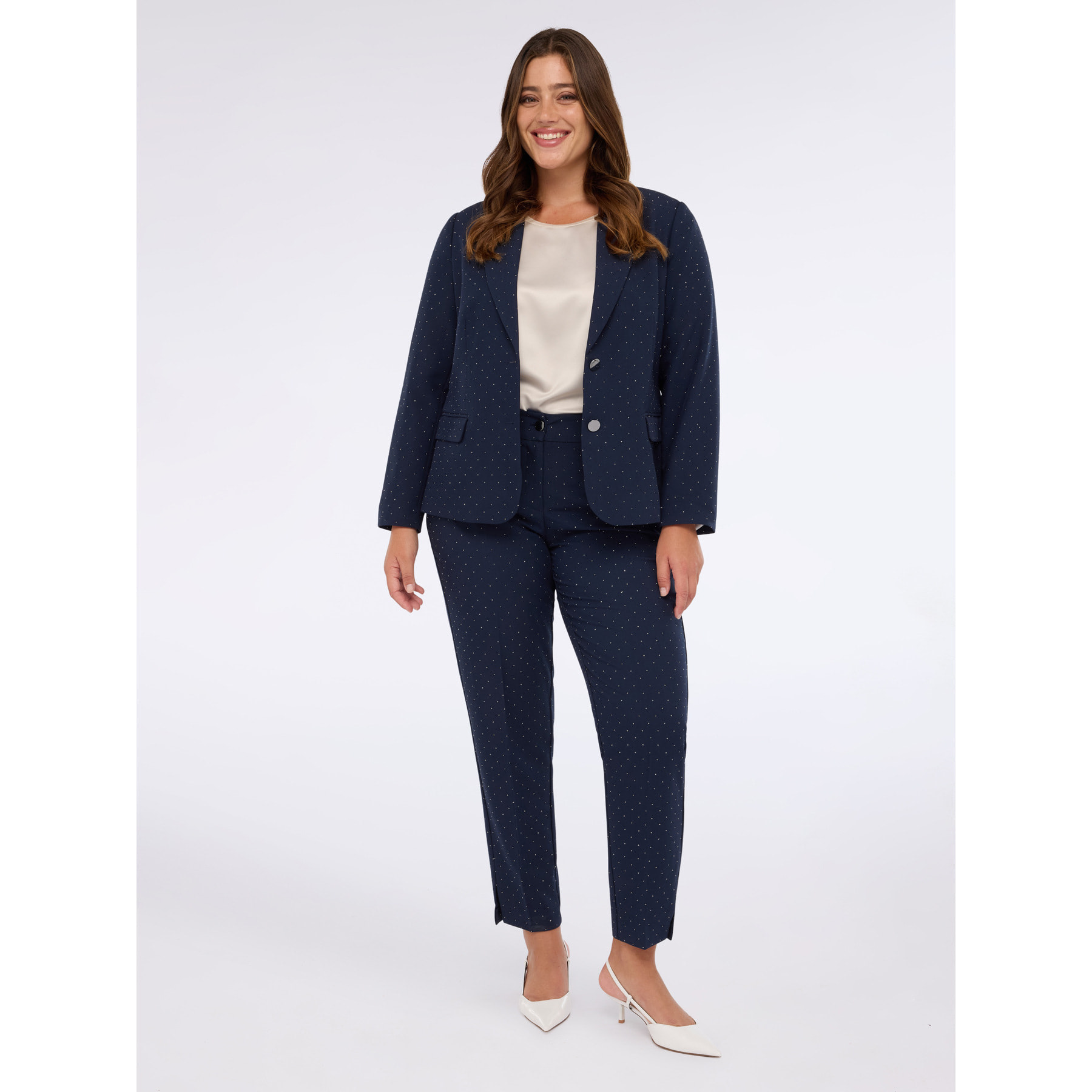 Fiorella Rubino - Blazer con aplicaciones brillantes - Azul
