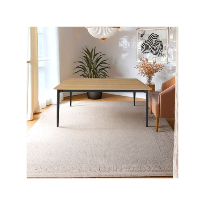 Table extensible L. 200/300 cm plateau placage bois de frêne - ISEO