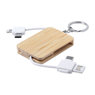 Cavo caricabatterie Nature Bamboo Micro USB, tipo C e connessione Lightning 5 V CC 2,0 A