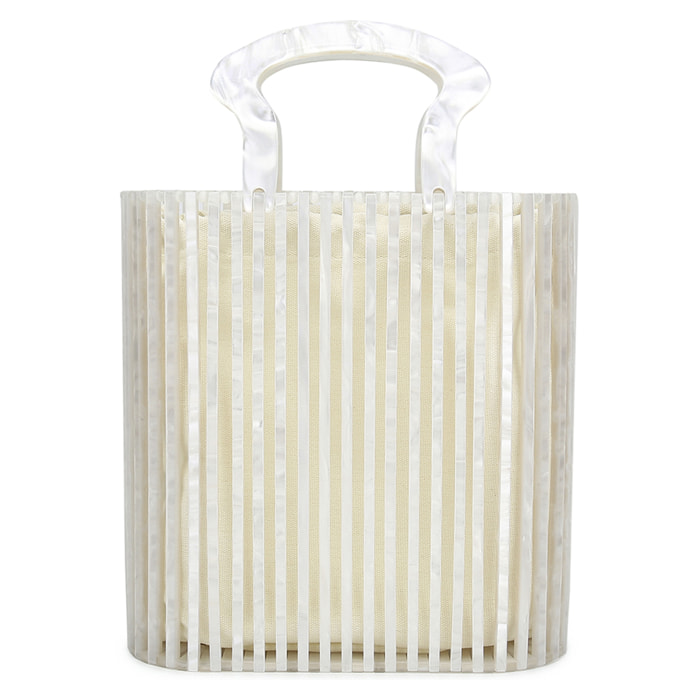 Zoppola borsa a mano in metacrilato.