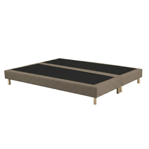 Ensemble matelas mousse haute résilience CALLISTO, H29 cm, accueil mémoire de forme, sommier taupe