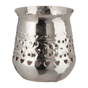 J-Line photophore Oriental Rond - métal - argent - small