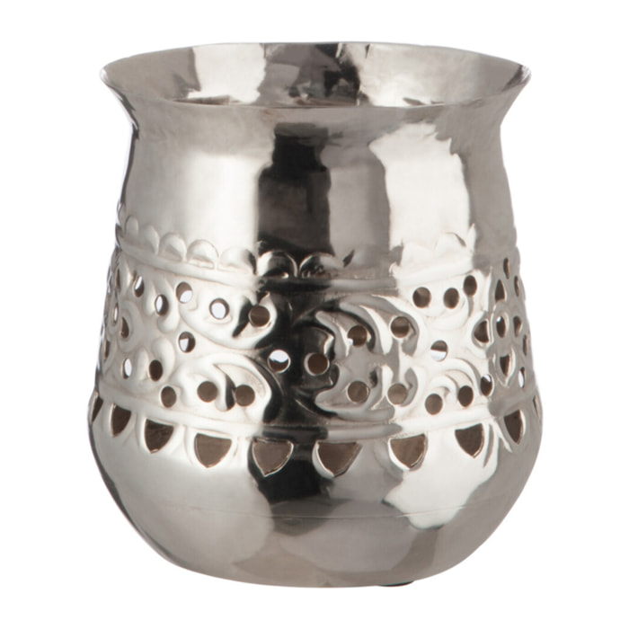 J-Line photophore Oriental Rond - métal - argent - small