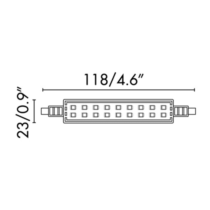 Bombilla LED JP118MM R7S 12W 2700K