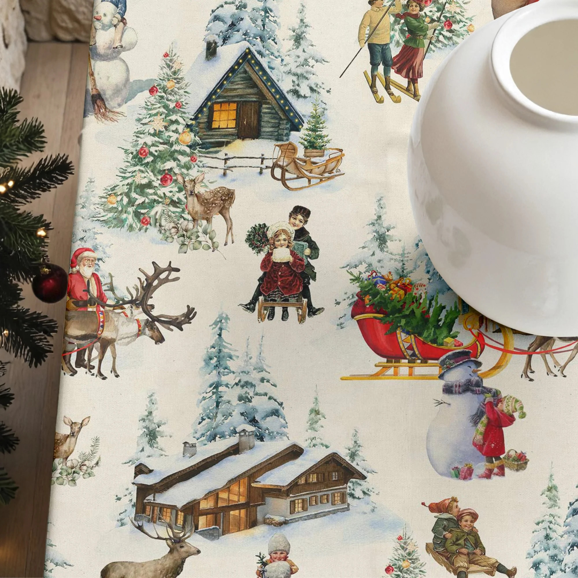 Nappe Anti-tâches Culla Linge Christmas Landscape 1