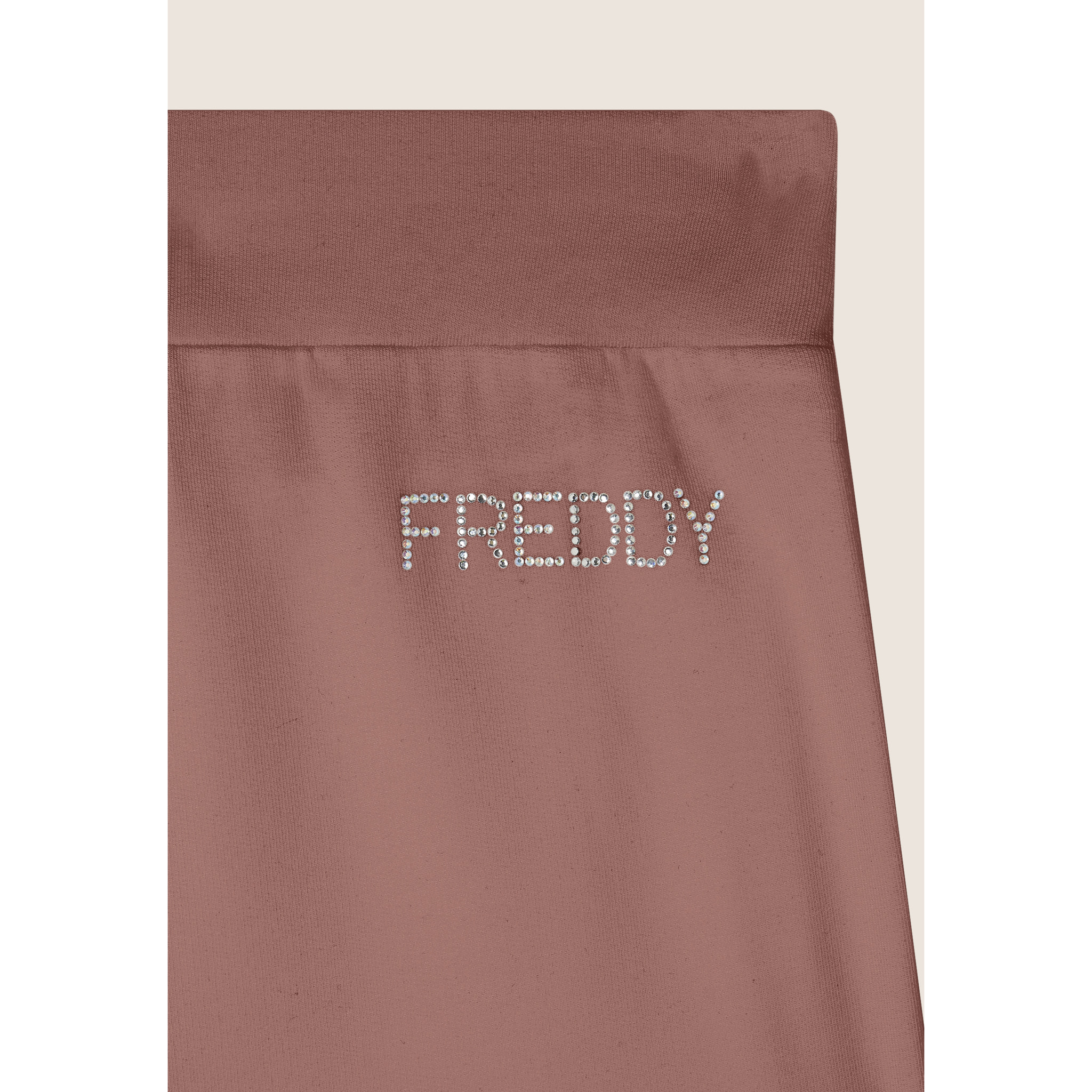 Pantaloni 7/8 con Risvolto e Strass