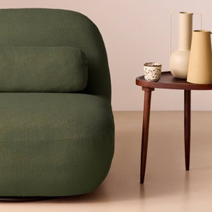 Fauteuil pivotant 360 bouclette texturée SPINO