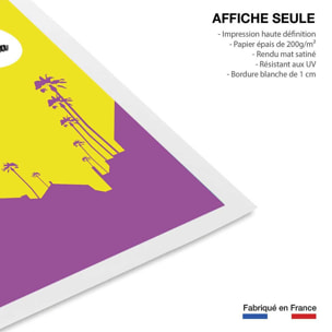 Affiche graphique santa monica californie Affiche seule