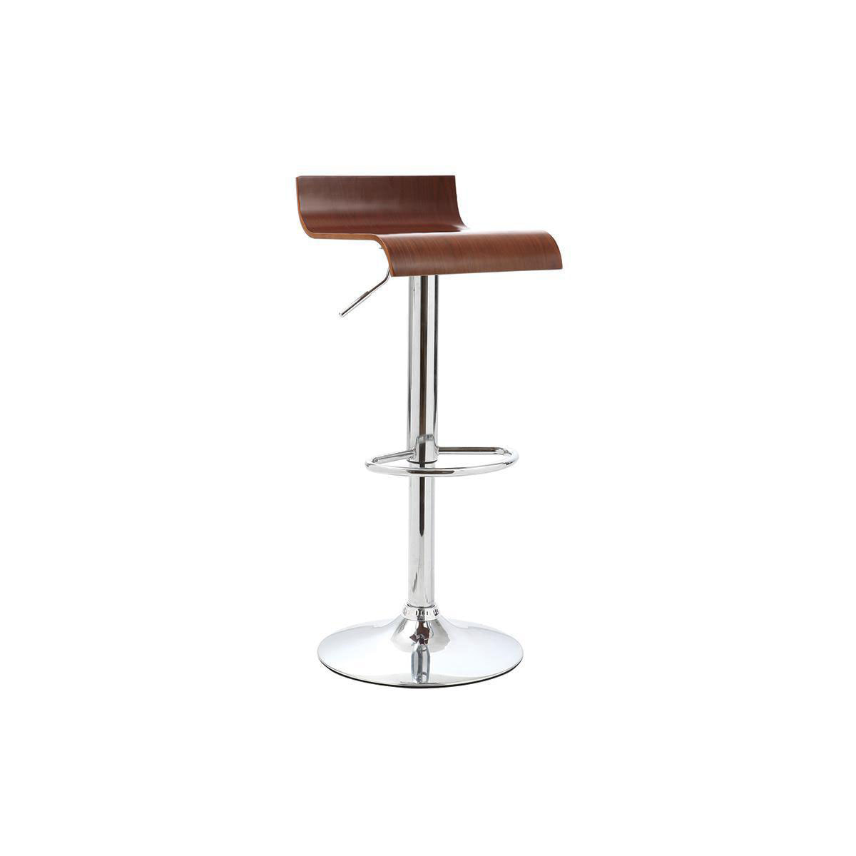 Tabouret de bar design en bois coloris noyer SURF V2