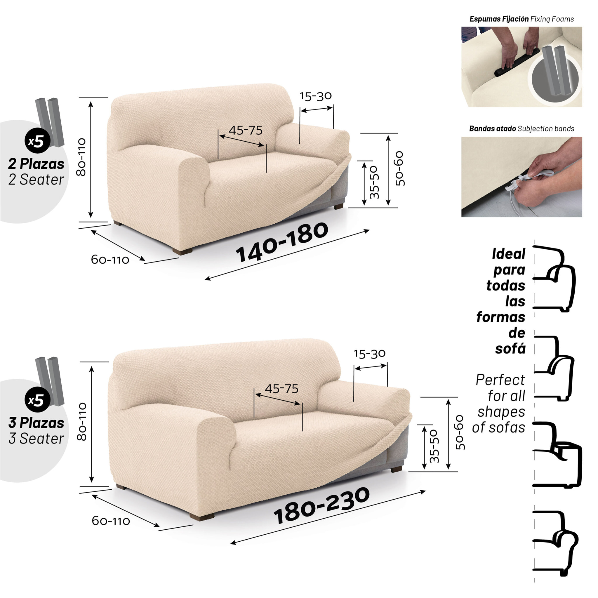 Funda Súper Elástica para SOFÁ modelo CHARLY