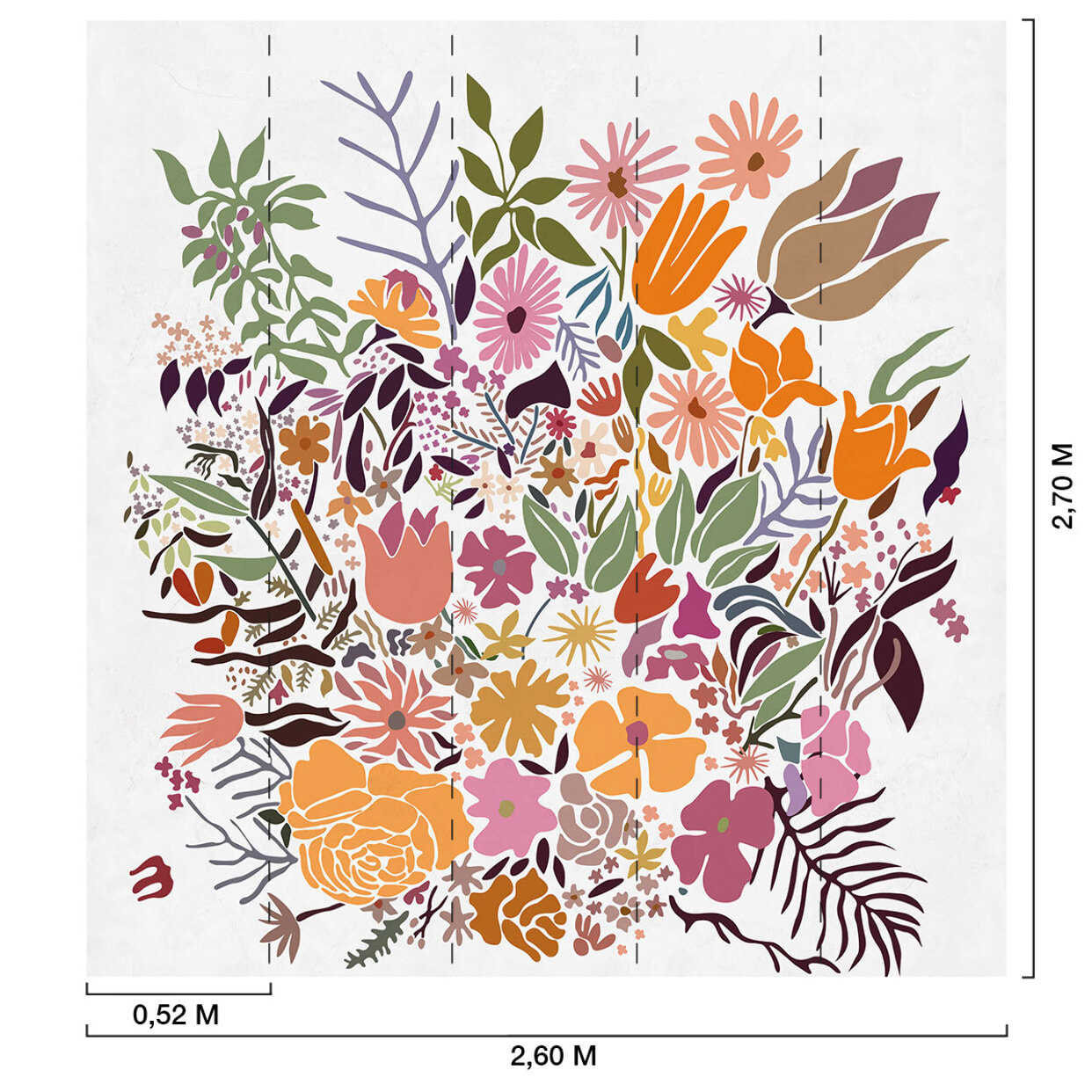 Papier peint, marché aux fleurs chambre Intissé