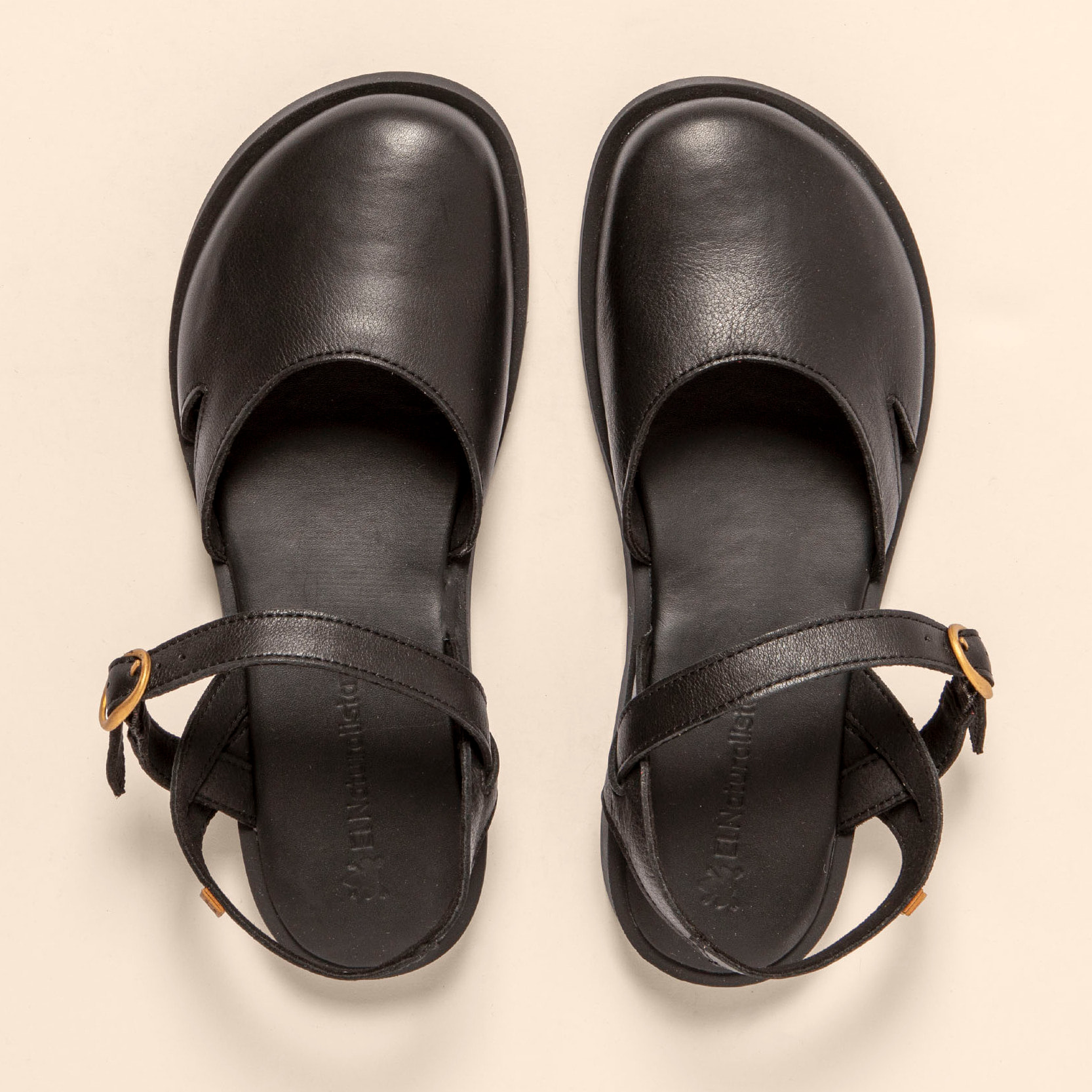 Sandalias N5874 SOFT NAPPA BLACK/ ARENISCA color Black