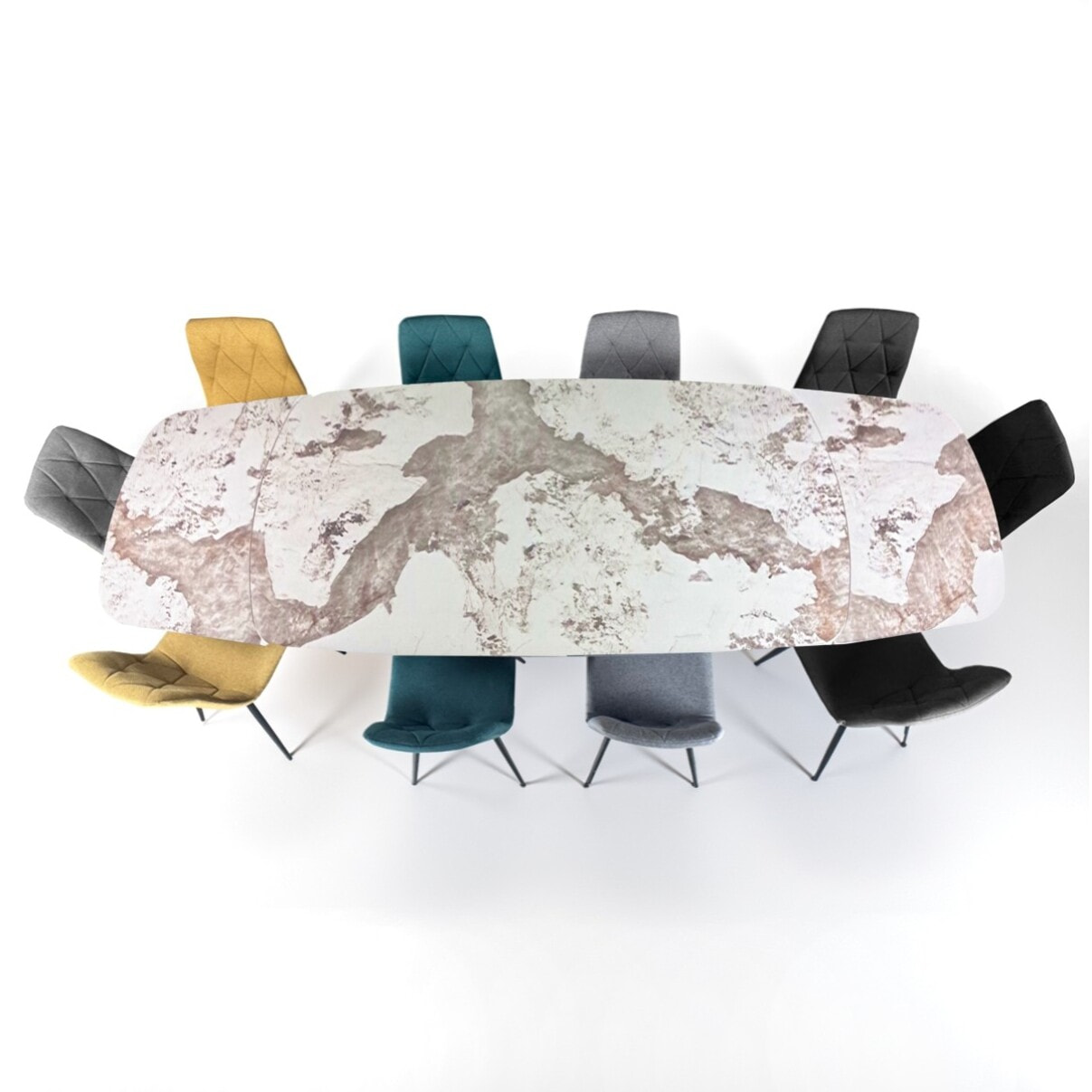 Tomasucci Table extensible CLEFT EVO ONICE MARBLE - GRIS