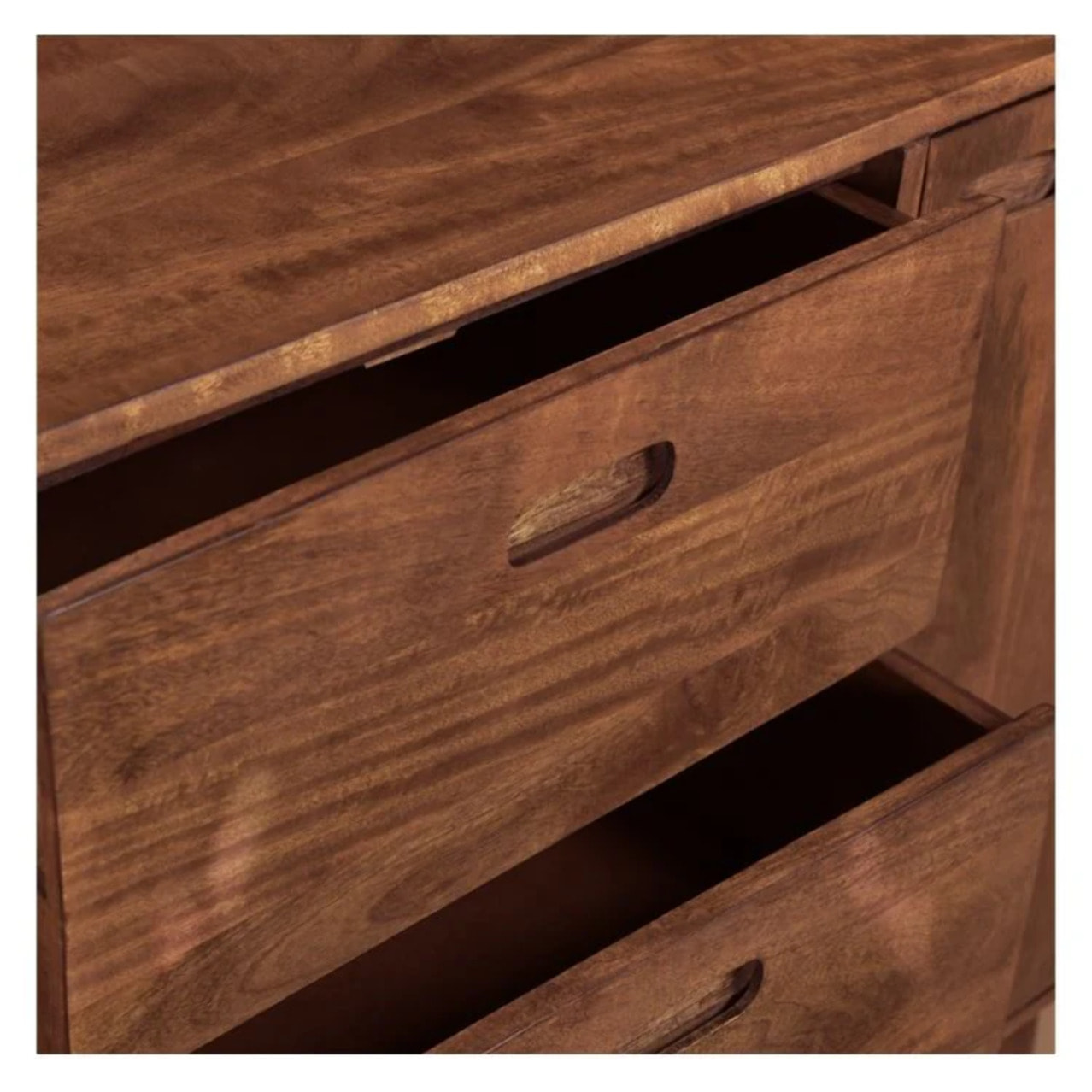 Buffet en bois massif 3 portes 3 tiroirs et détails dorés - Colombo