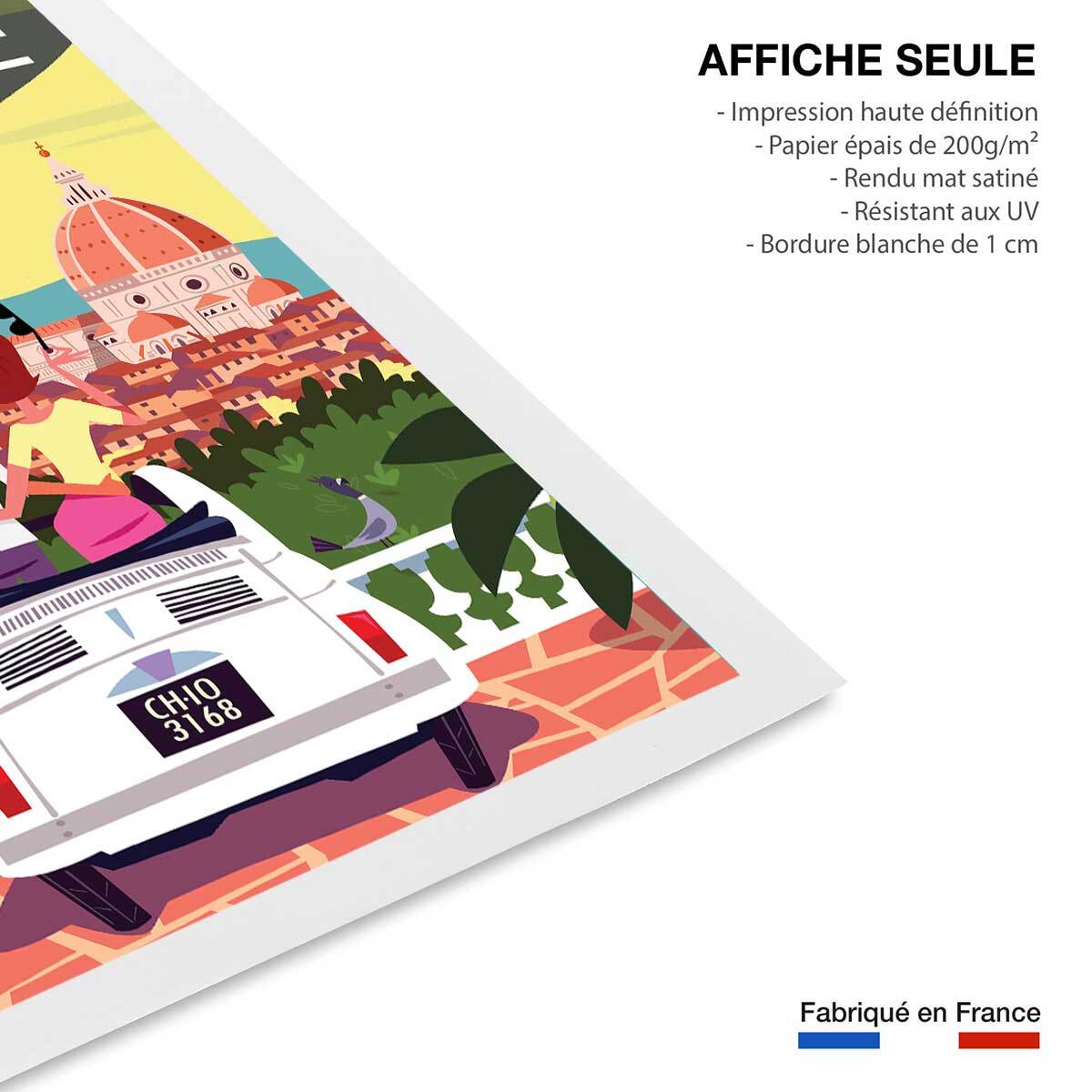 Affiche voyage à Florence Affiche seule