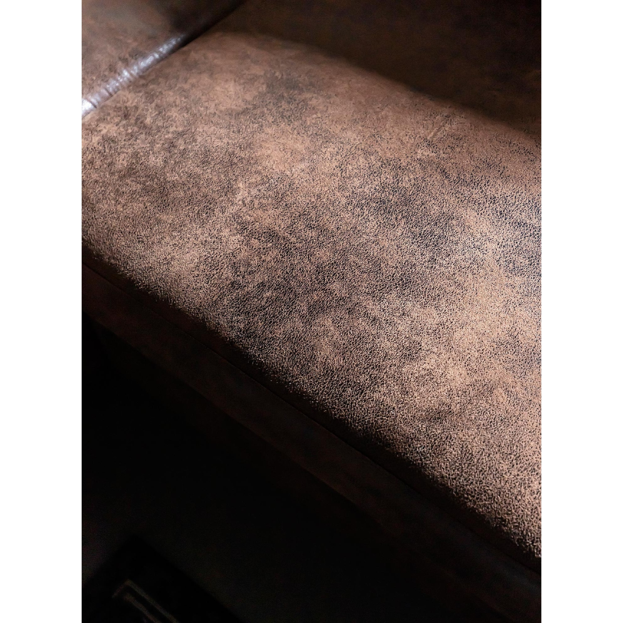 Lilly - Canapé d'angle gauche - 4 places - convertible avec coffre - en microfibre - Marron