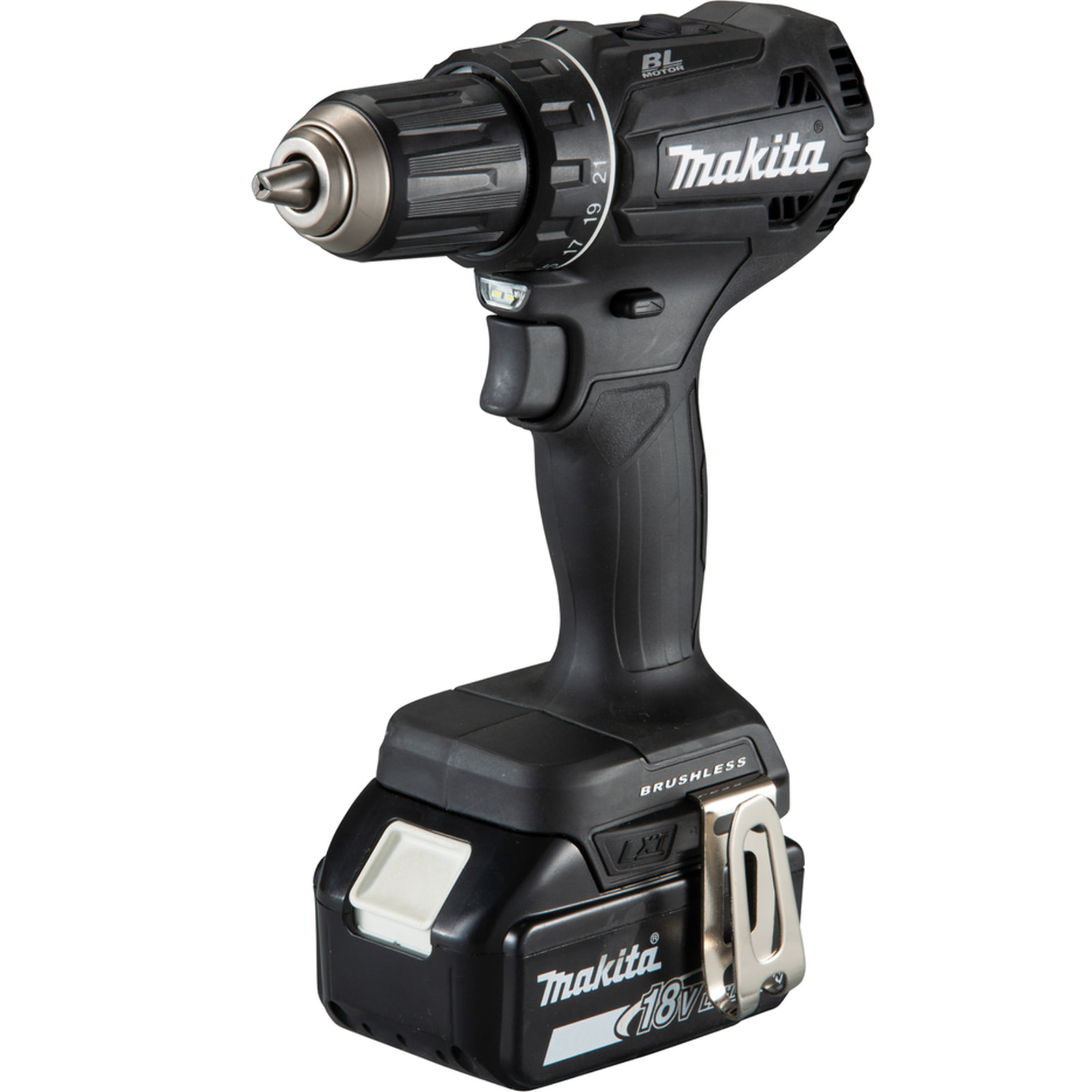 Perceuse visseuse Noire LXT 50Nm - MAKITA - avec 2 batteries 5Ah 18V - chargeur - MAKPAC - DDF485RTJB