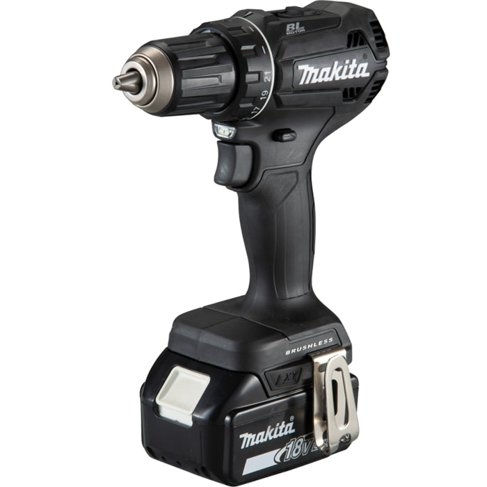 Perceuse visseuse Noire LXT 50Nm - MAKITA - avec 2 batteries 5Ah 18V - chargeur - MAKPAC - DDF485RTJB