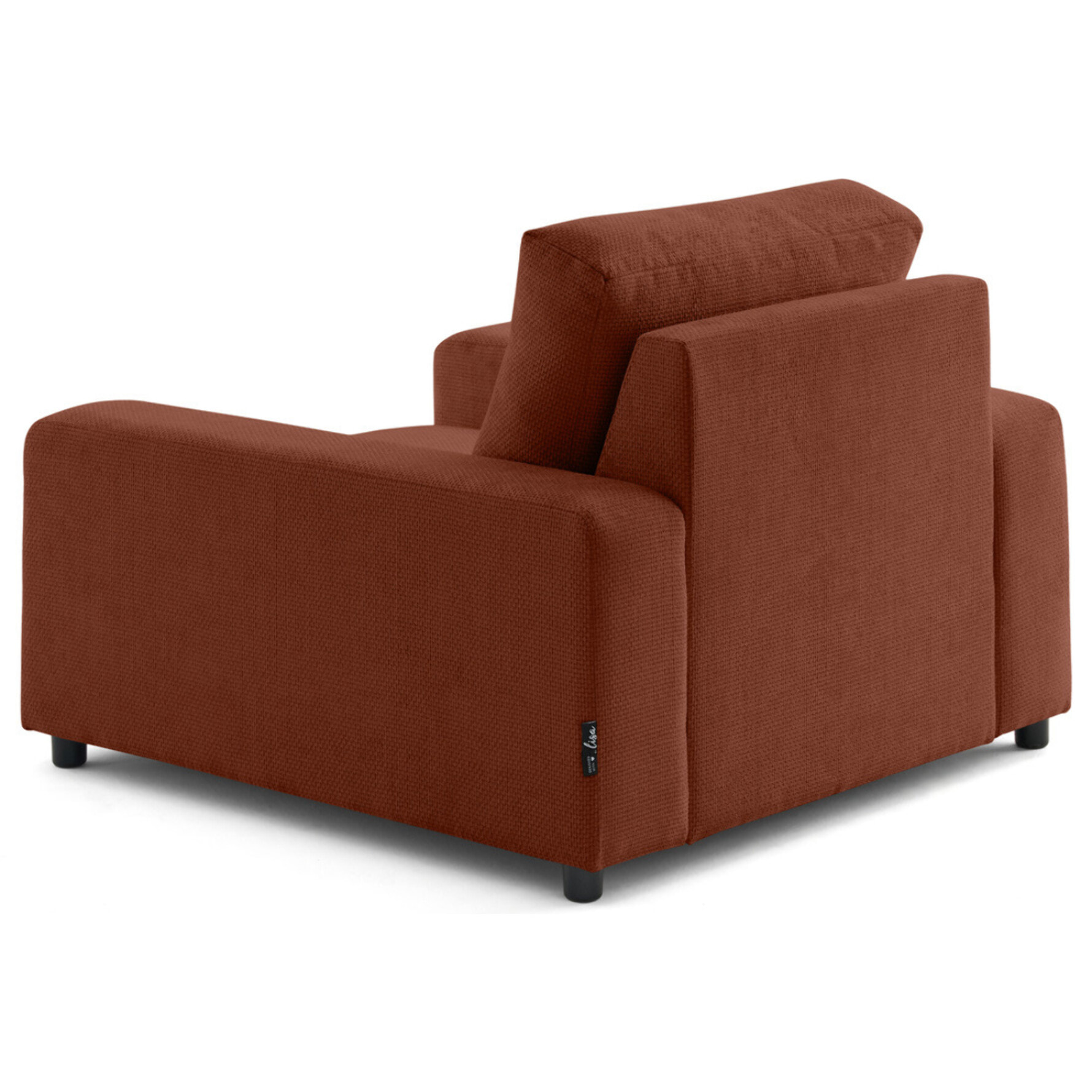 Pivoine - fauteuil en velours texturé - Terracotta