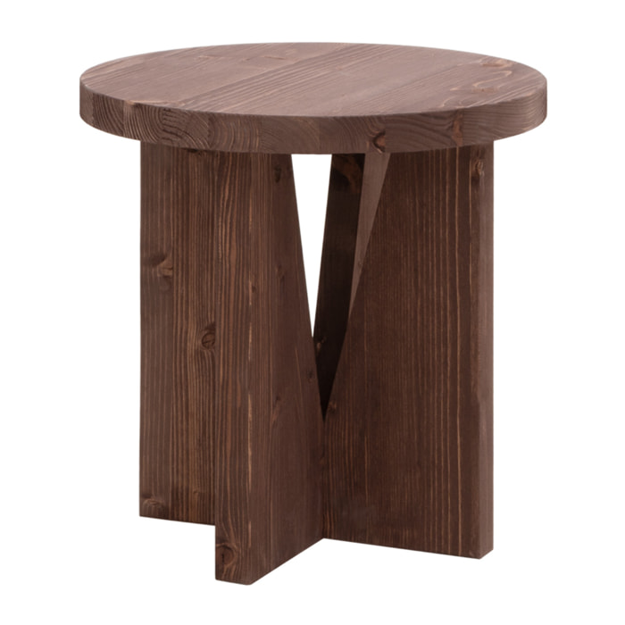 Mesita de noche de madera maciza en tono nogal de 40x40cm Alto: 40 Largo: 40 Ancho: 40