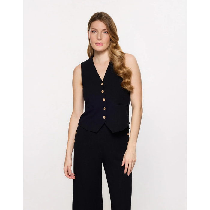 Top Chaleco Negro - Chai II