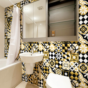 Stickers muraux - Sticker Mural Carrelage adhésif Cuisine Salle de Bain - 30 STICKERS CARRELAGES AZULEJOS MISSIMA