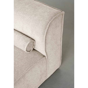 Felix - canapé modulable 2 places en tissu texturé - Beige