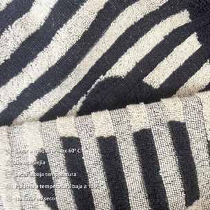 Juego de 2 toallas 90x180cm 100% algodón 500gsm beige + azul marino scalpers home