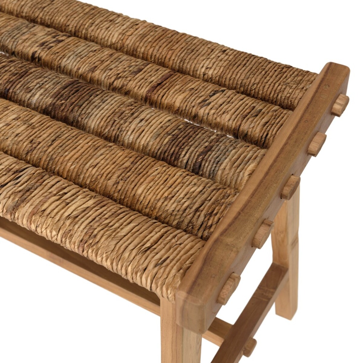 SIXTINE - Banc 100x36cm assise en tissage d'abaca naturel