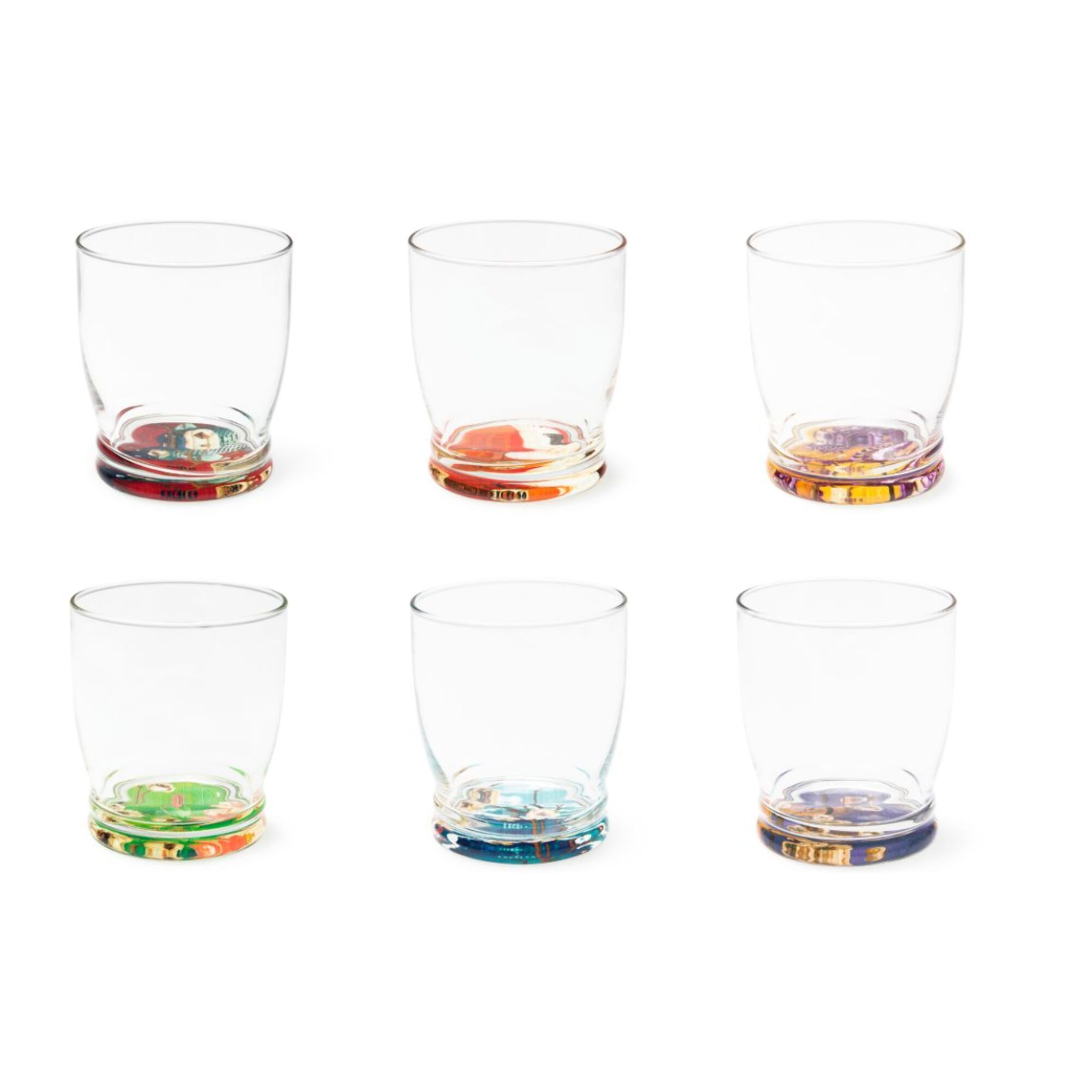 Set 6 Bicchieri Excelsa – Fuji, Vetro Multicolore