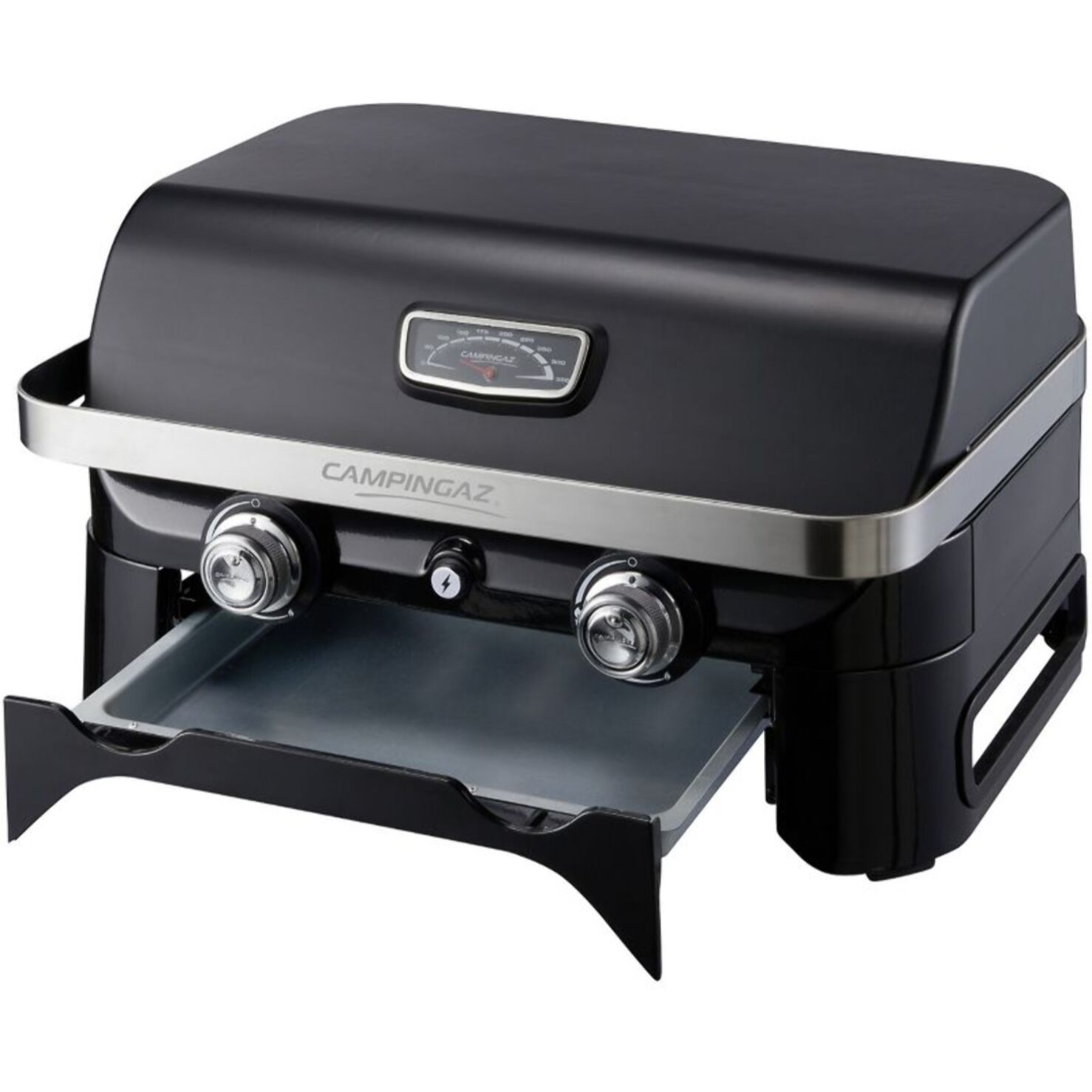 Barbecue gaz CAMPINGAZ Attitude LX noir 2 brûleurs à poser, 58x36 cm