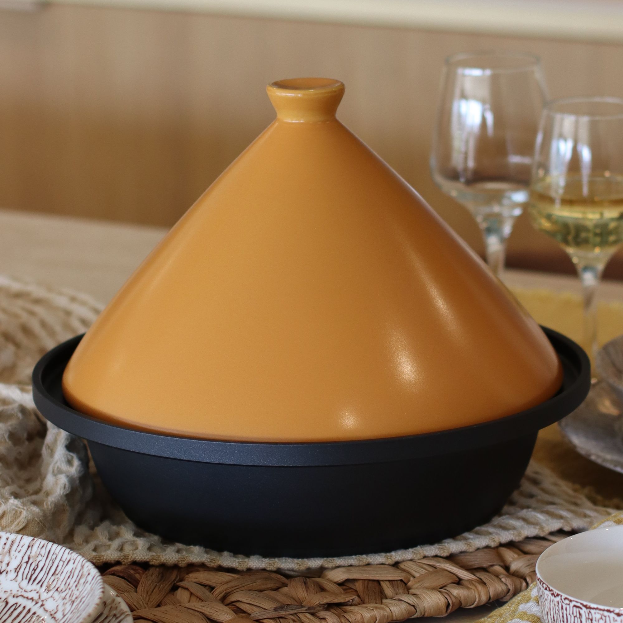 Tajine en céramique fond en aluminium 30cm - tous feux