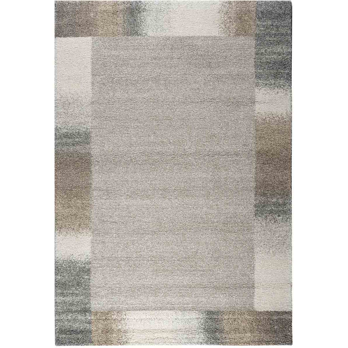 Tappeto Moderno Beige Disegno Con Cornice