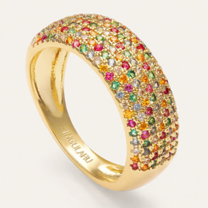 Anello Dancing Colors Placcato Oro