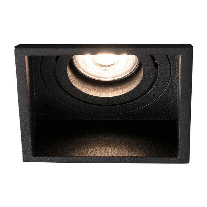 HYDE SQ Lampe encastrable noir carré orientable