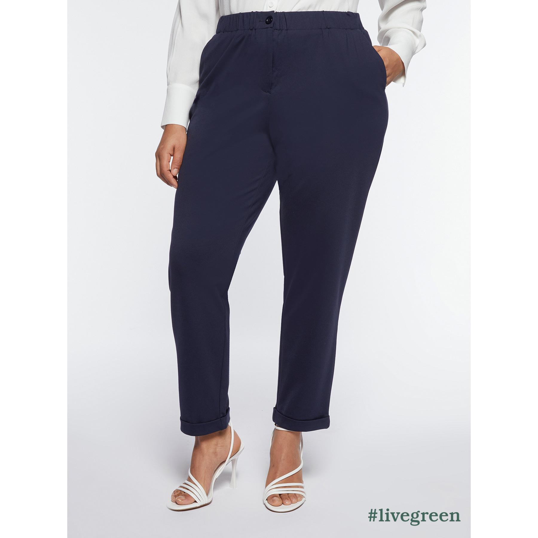 Fiorella Rubino - Pantalones de viscosa ECOVERO™ - Azul