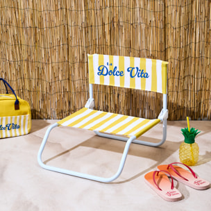 Chaise De Plage Dolce Vita Jaune - Lot De 6