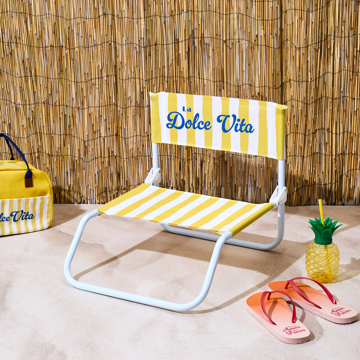 Chaise De Plage Dolce Vita Jaune - Lot De 6