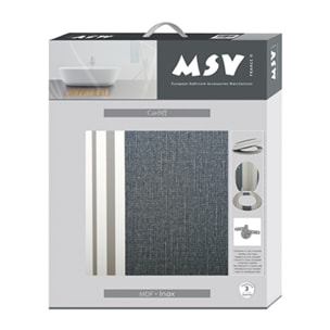 Abattant wc MDF Cardiff Gris - Charnières Inox MSV