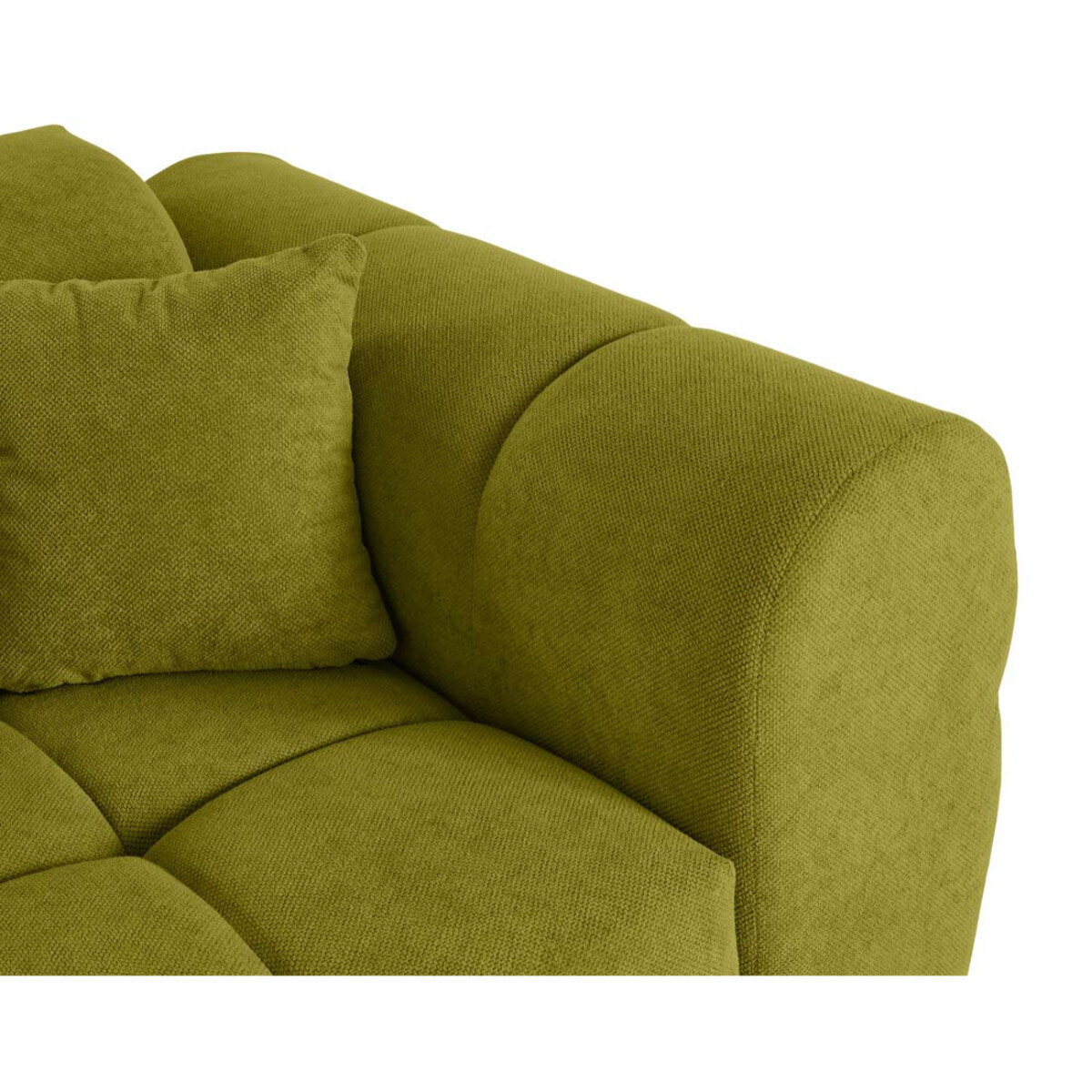 Ray - canapé droit 3 places en tissu texturé - Vert