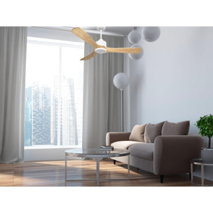 Ventilador de techo Reversible Termostato Wifi Motor DC Techos Inclinados Mando a Distancia Hypersilence Memoria ParosD132C0364888 PURLINE