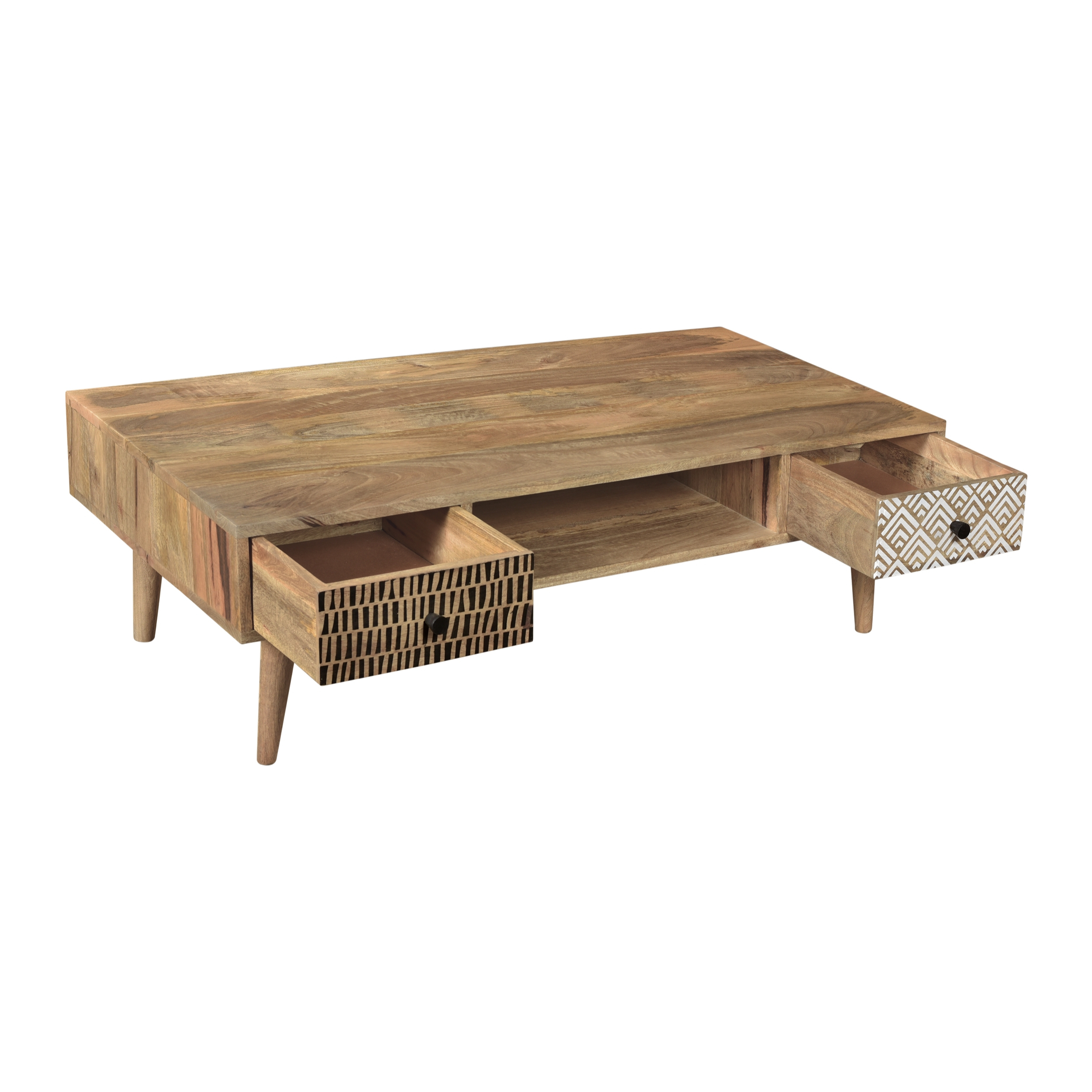 Table basse Tali en bois 2 tiroirs