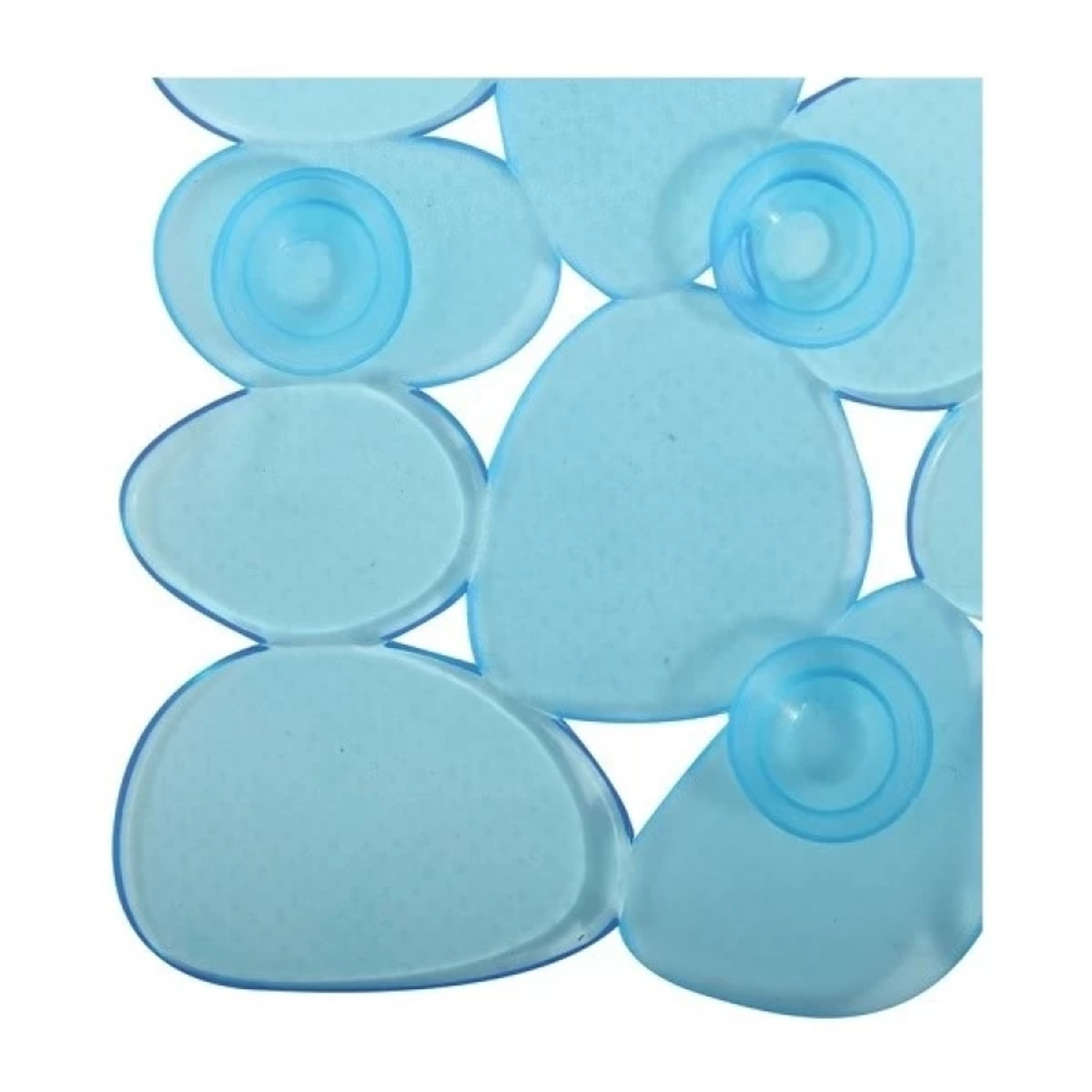 Tapis Fond de douche PVC GALETS 53x53cm Bleu Transparent MSV