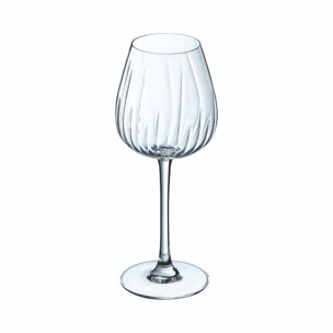 4 verres à pied 35 cl Swirly - Cristal d'Arques