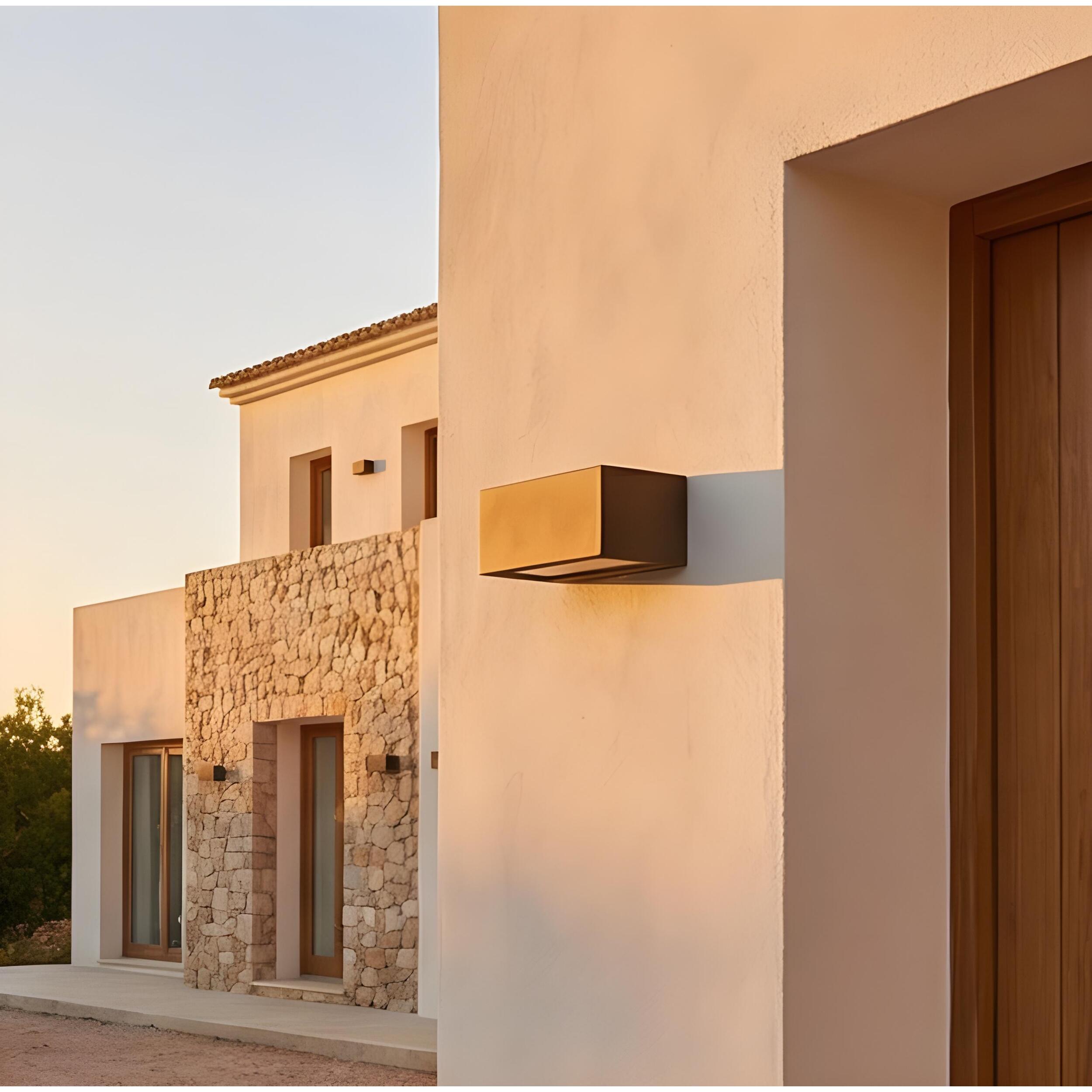 LEDS C4 Aplique Ip66 Nemesis Aluminium 70*170Mm R7S 100W Marrón 1498Lm