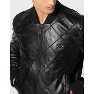 PHILIPP PLEIN Bomber de cuero