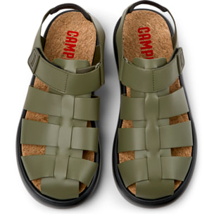 Sandali - CAMPER Pelotas Flota Sandal - Verde - Pelle liscia