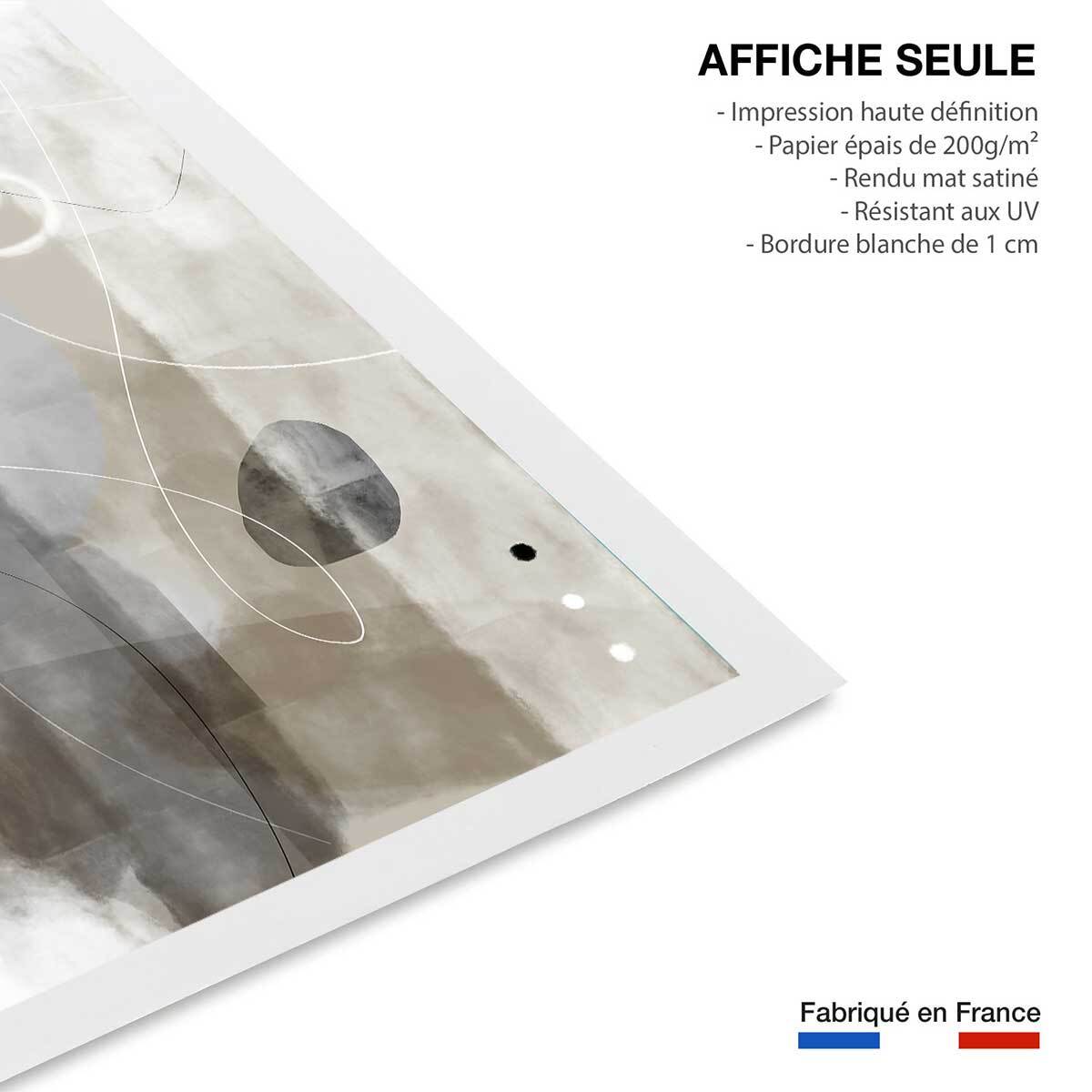 Affiche abstrait et soft line n°3 Affiche seule