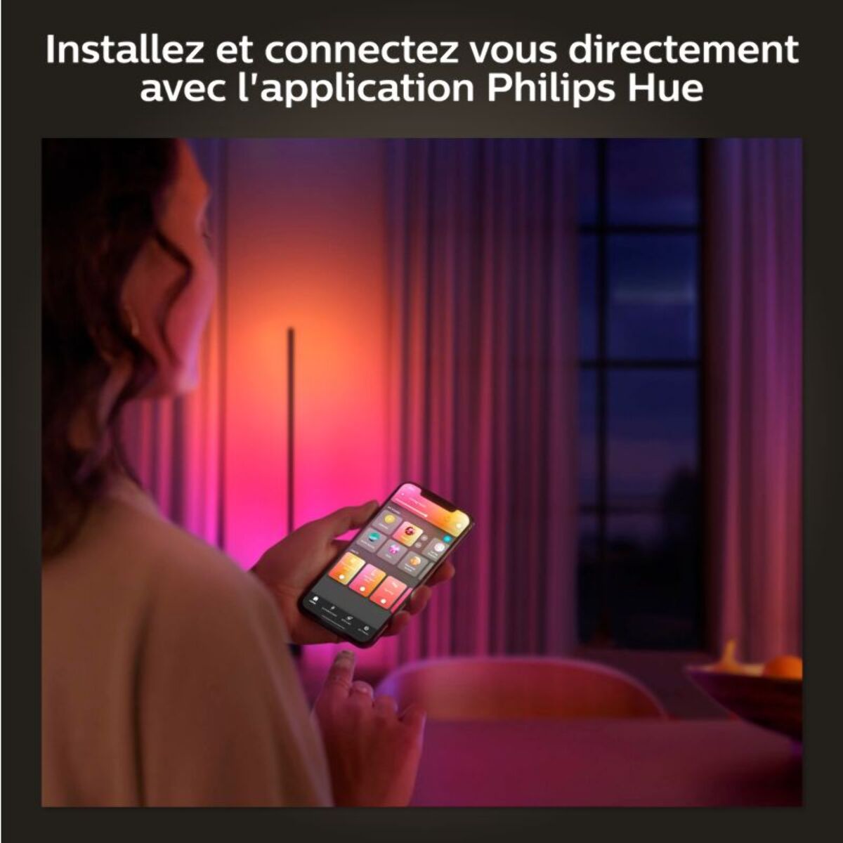 Lampe connectée PHILIPS HUE W&C Gradient Sign blanc